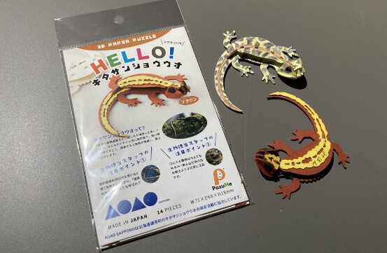キタサンショウウオのクラフトペーパー